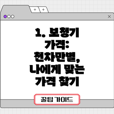1. 보청기 가격: 천차만별, 나에게 맞는 가격 찾기