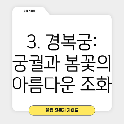 3. 경복궁: 궁궐과 봄꽃의 아름다운 조화