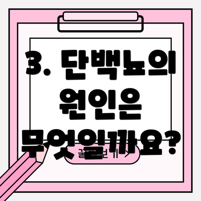 3. 단백뇨의 원인은 무엇일까요?