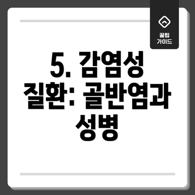 5. 감염성 질환: 골반염과 성병