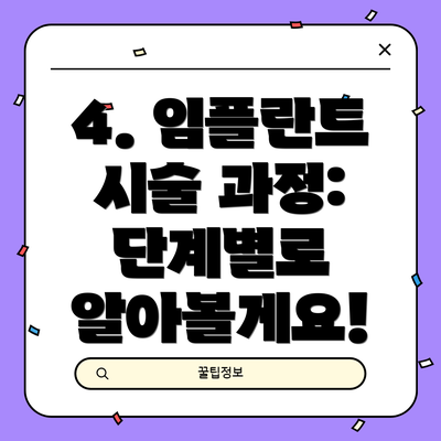 4. 임플란트 시술 과정:  단계별로 알아볼게요!
