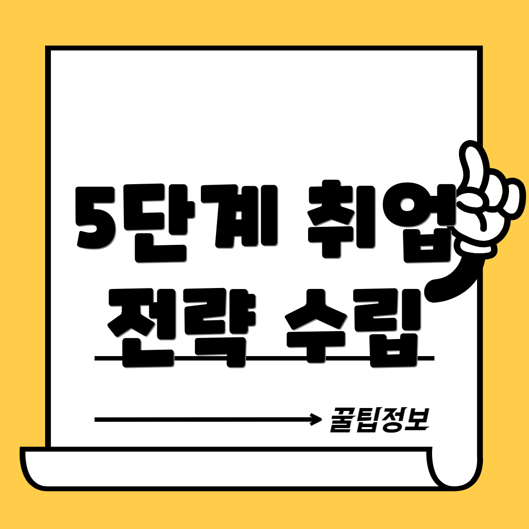 5단계 취업 전략 수립