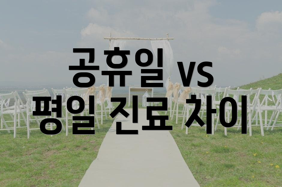 공휴일 vs 평일 진료 차이