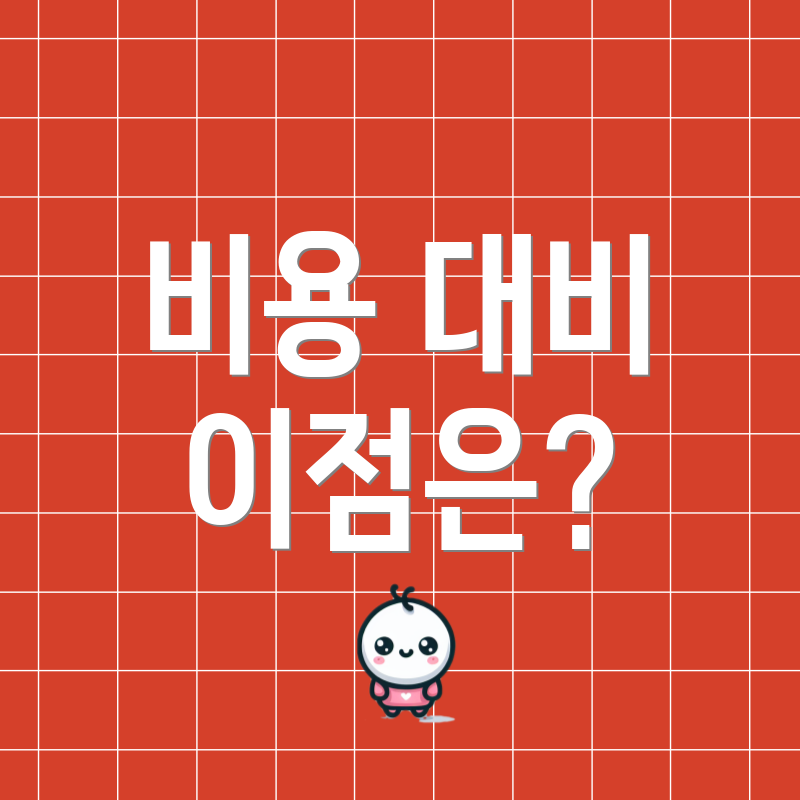 비용 대비 이점은?