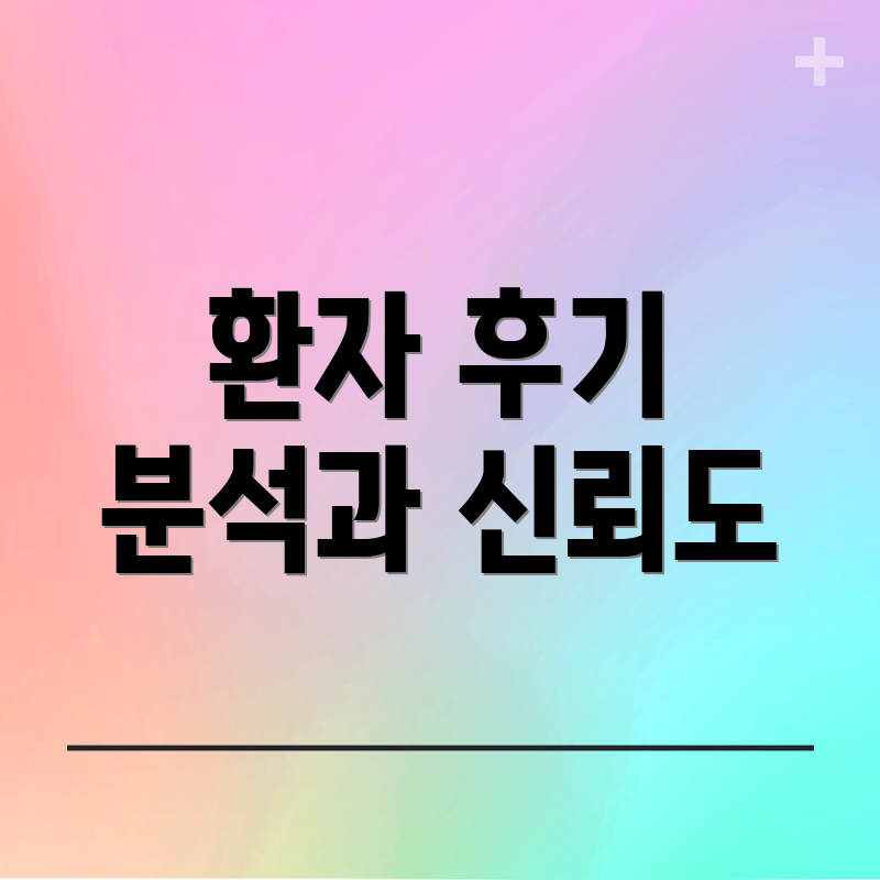 환자 후기 분석과 신뢰도