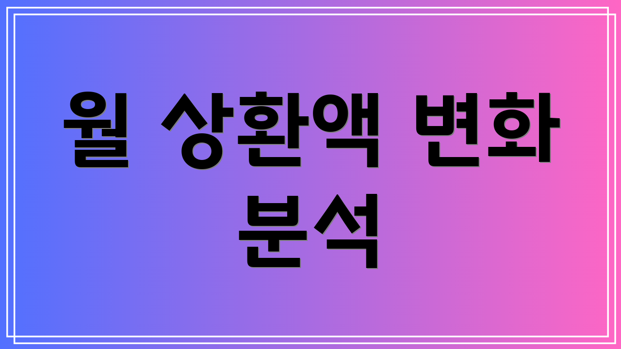 월 상환액 변화 분석
