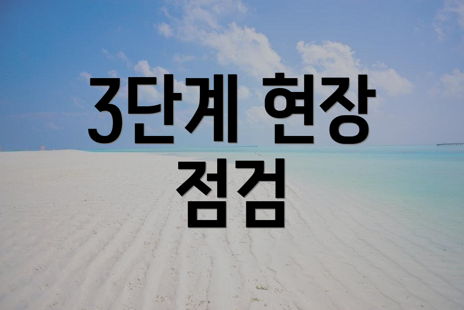 3단계 현장 점검