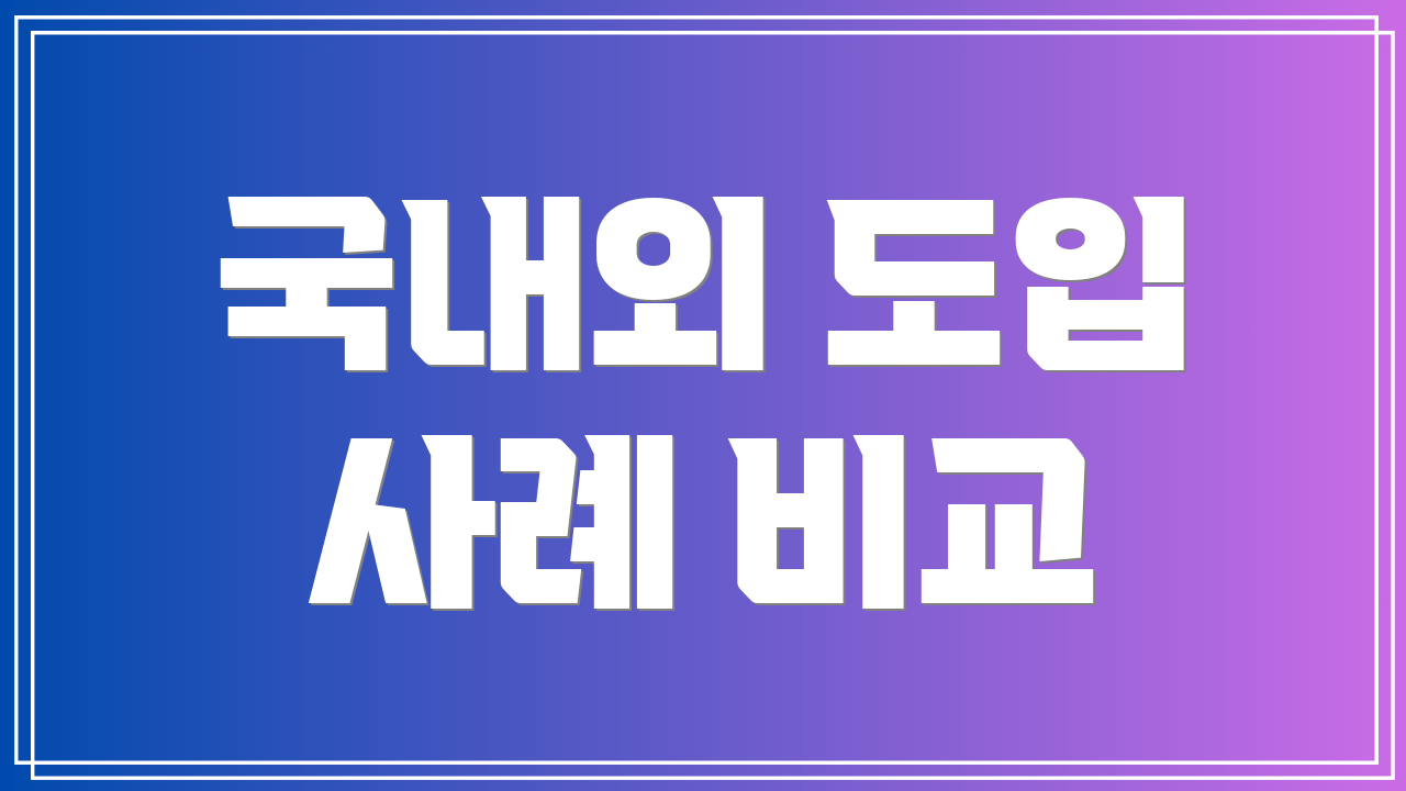 국내외 도입 사례 비교