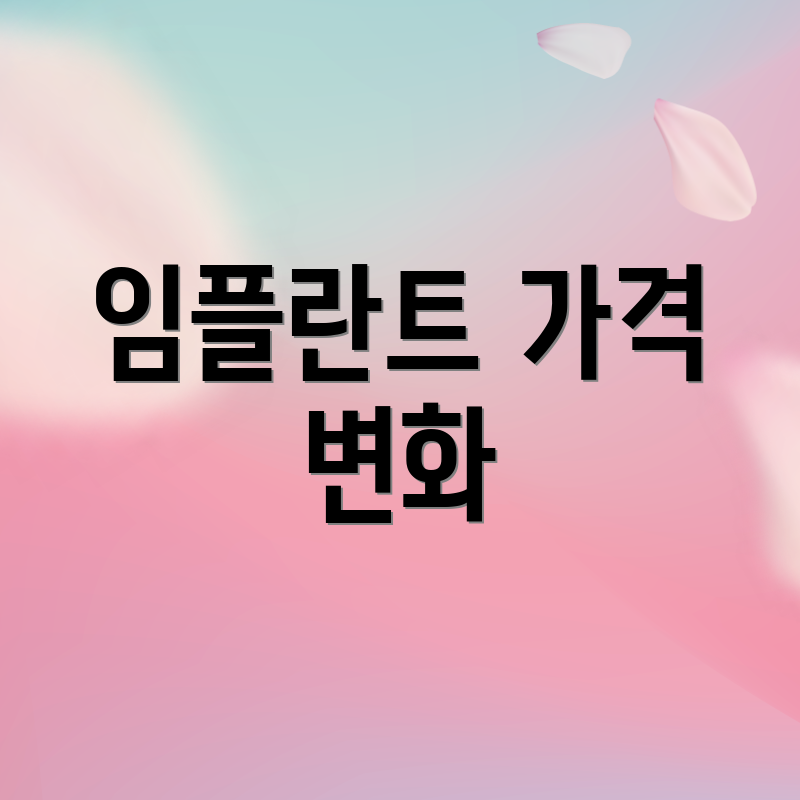 임플란트 가격 변화