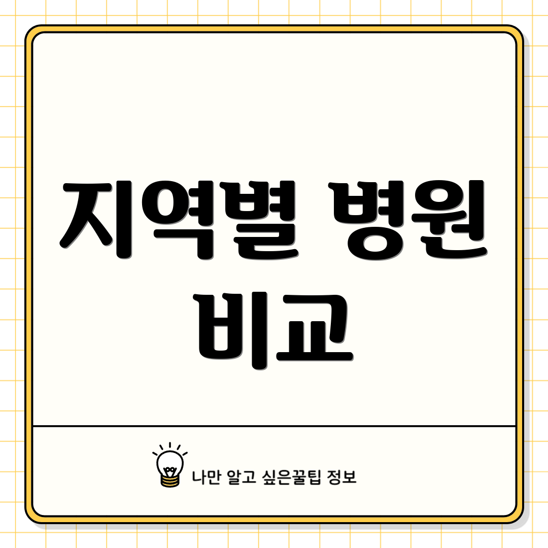 지역별 병원 비교