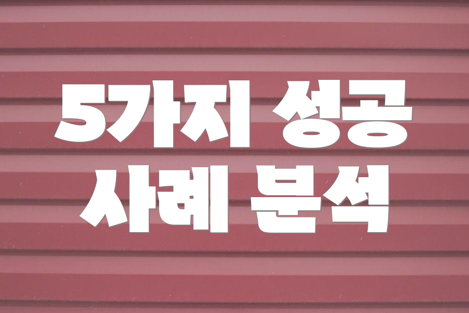 5가지 성공 사례 분석