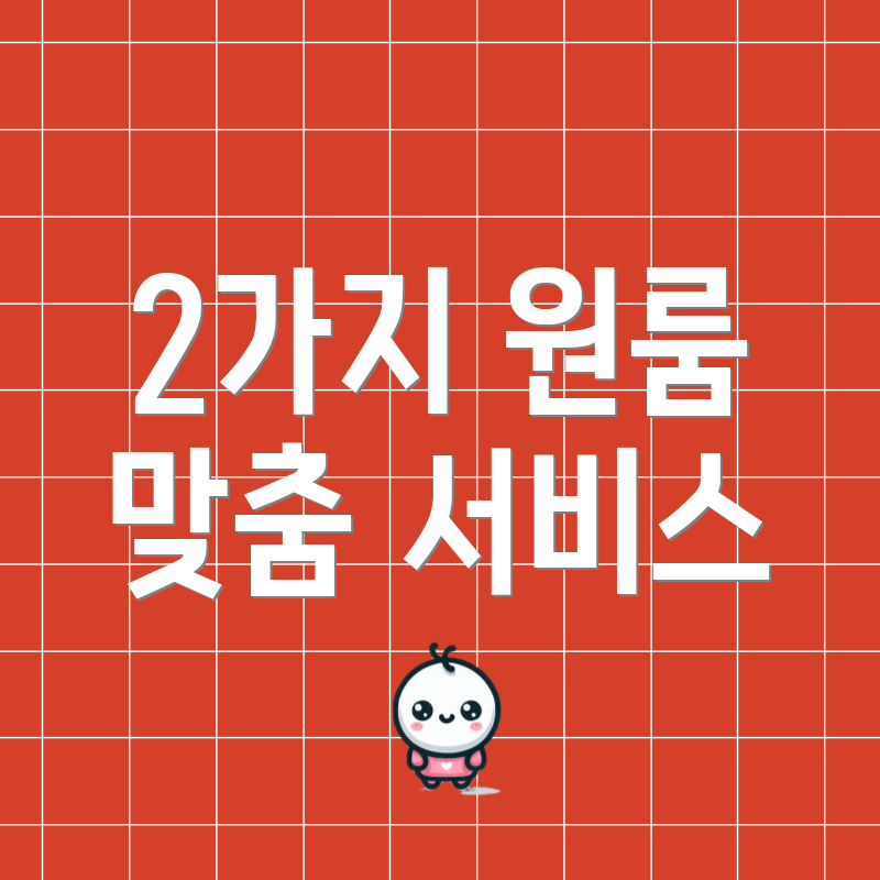 2가지 원룸 맞춤 서비스