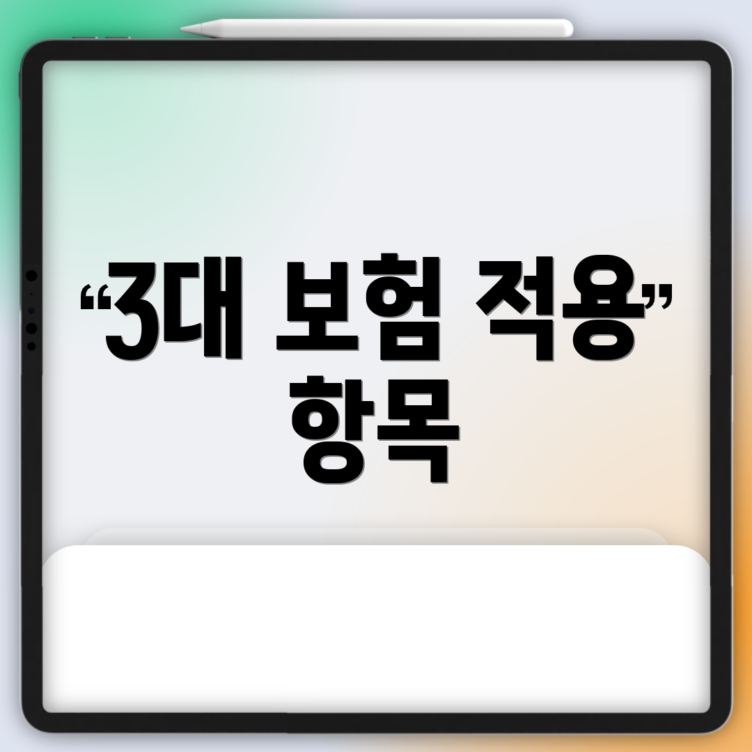 3대 보험 적용 항목