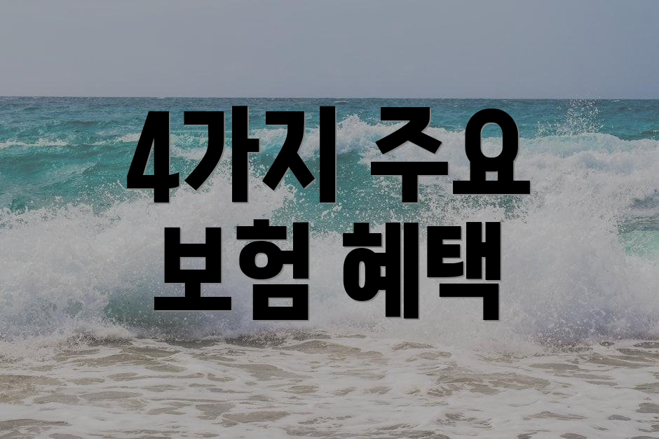 4가지 주요 보험 혜택