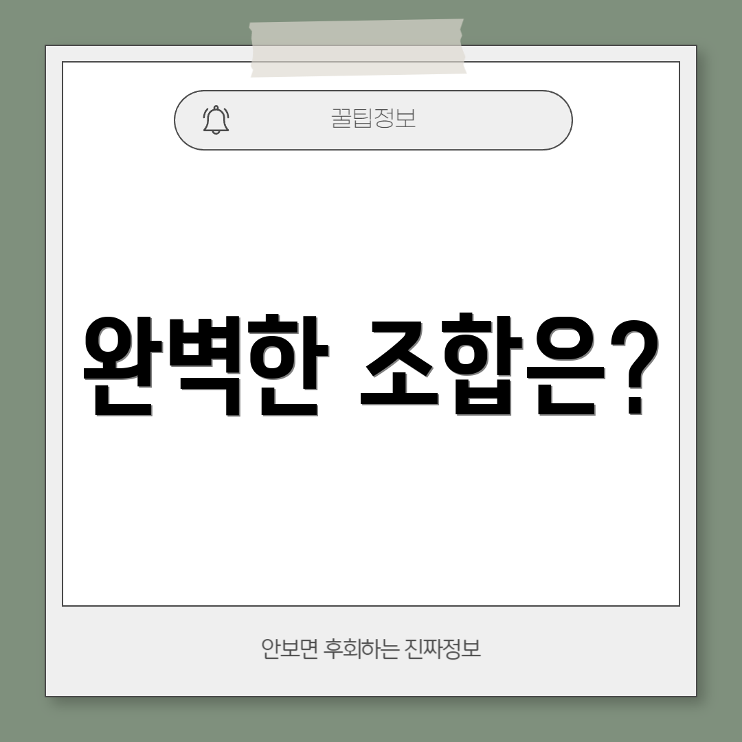 완벽한 조합은?