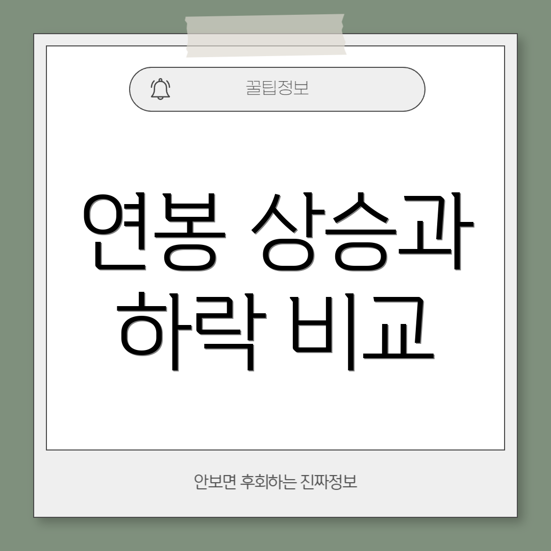 연봉 상승과 하락 비교