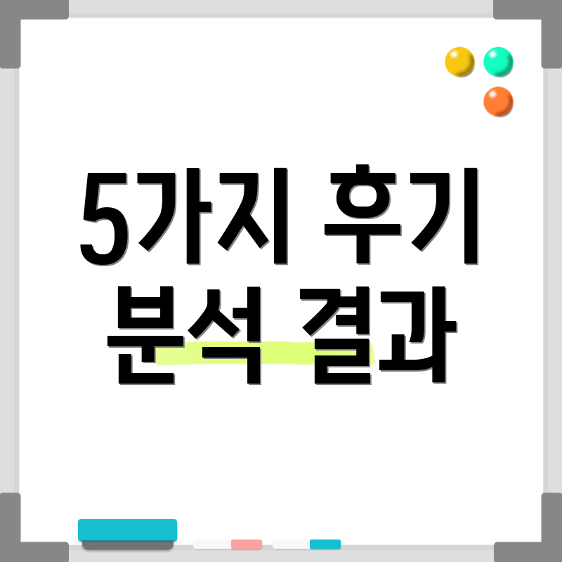 5가지 후기 분석 결과