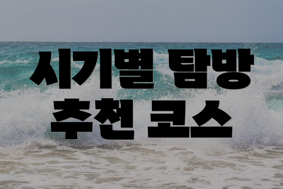 시기별 탐방 추천 코스