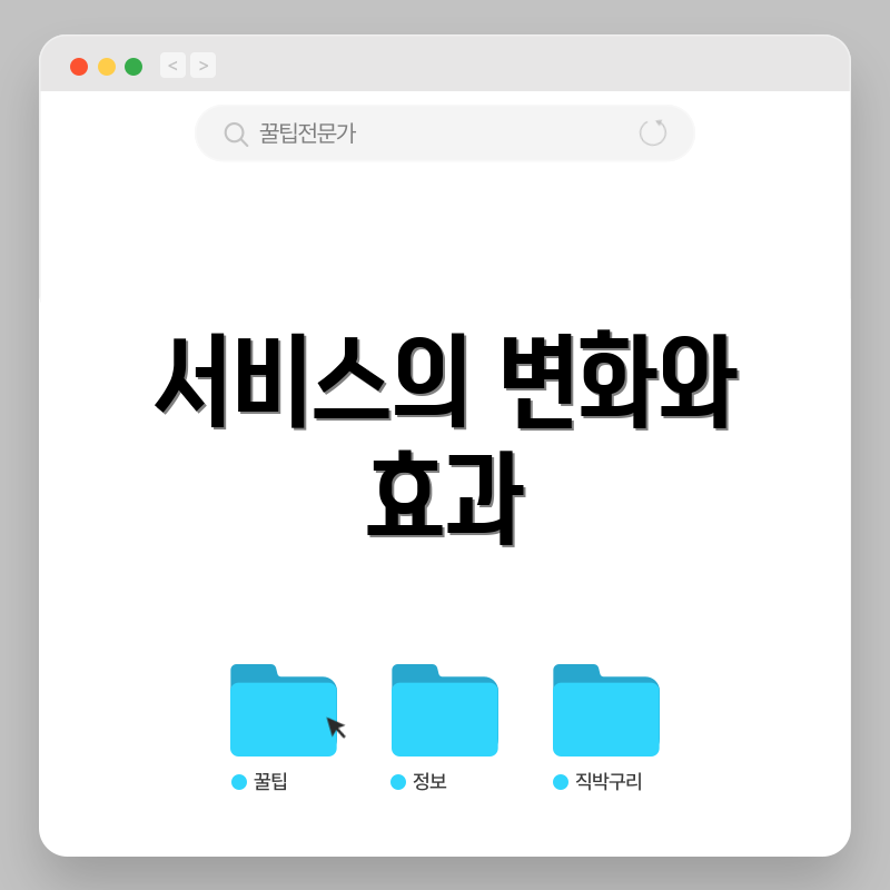 서비스의 변화와 효과