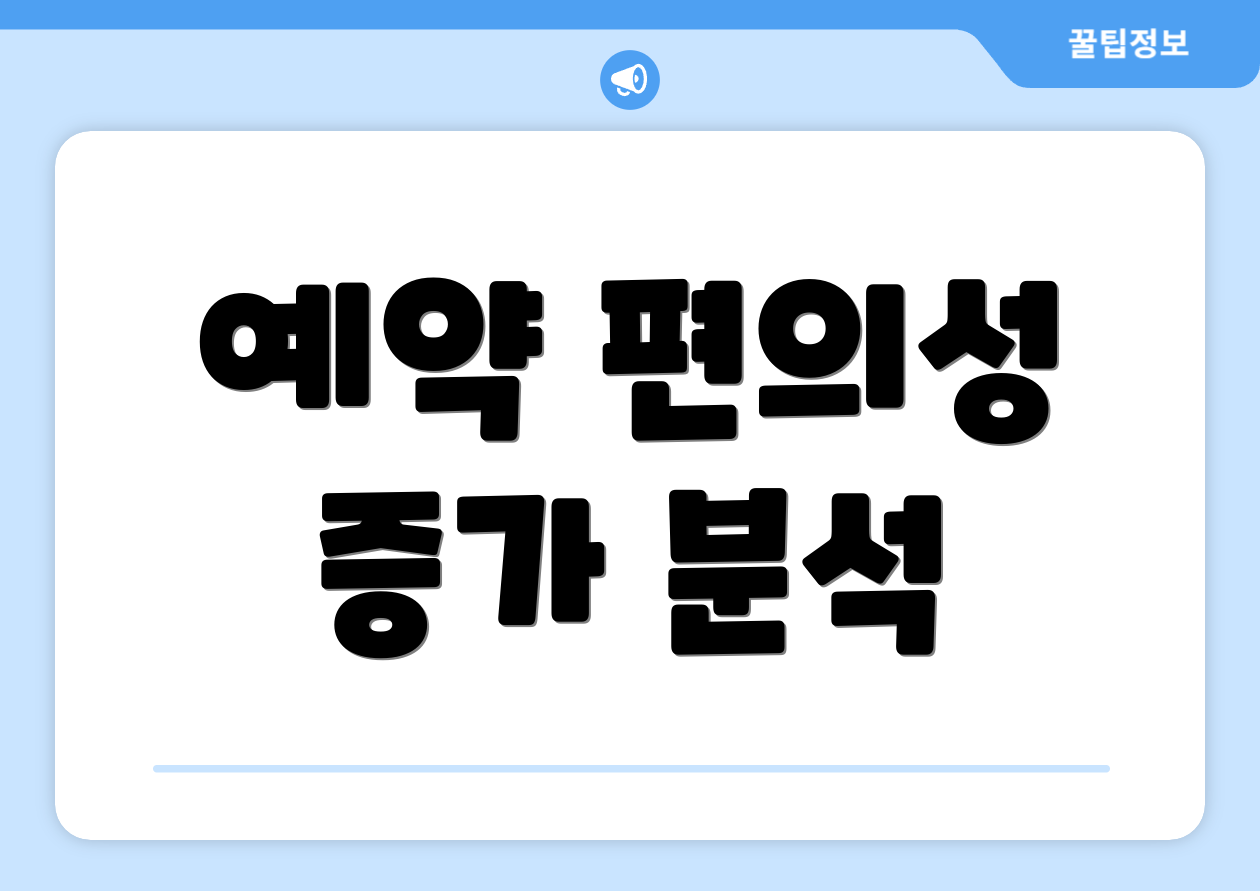 예약 편의성 증가 분석