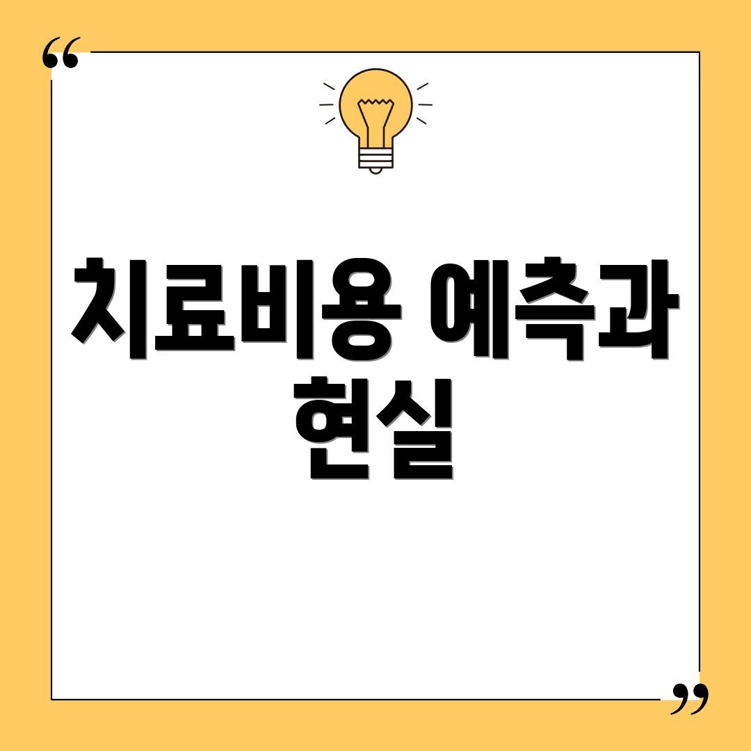 치료비용 예측과 현실