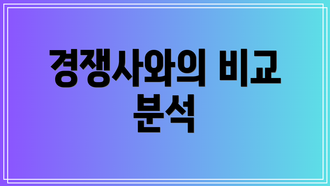 경쟁사와의 비교 분석