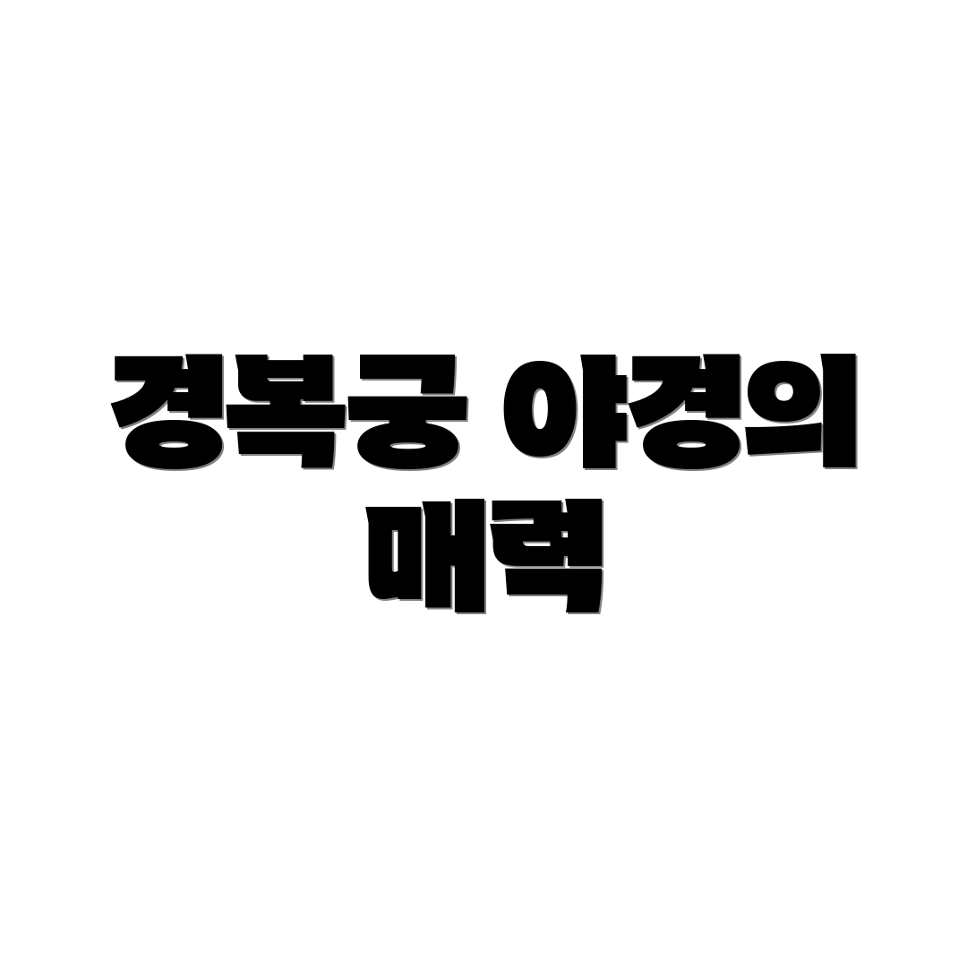 경복궁 야경의 매력