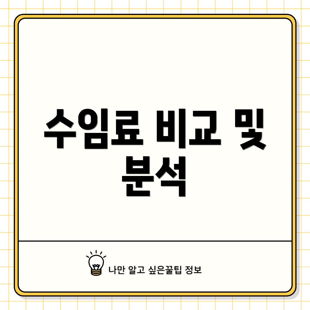 수임료 비교 및 분석