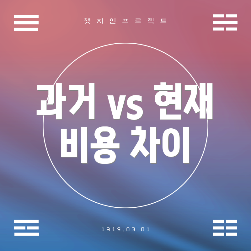 과거 vs 현재 비용 차이