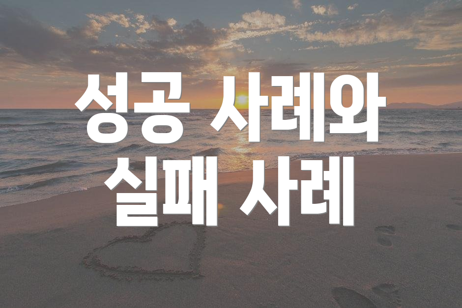 성공 사례와 실패 사례