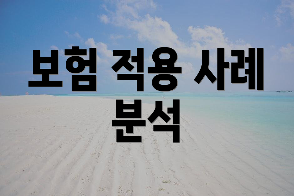 보험 적용 사례 분석