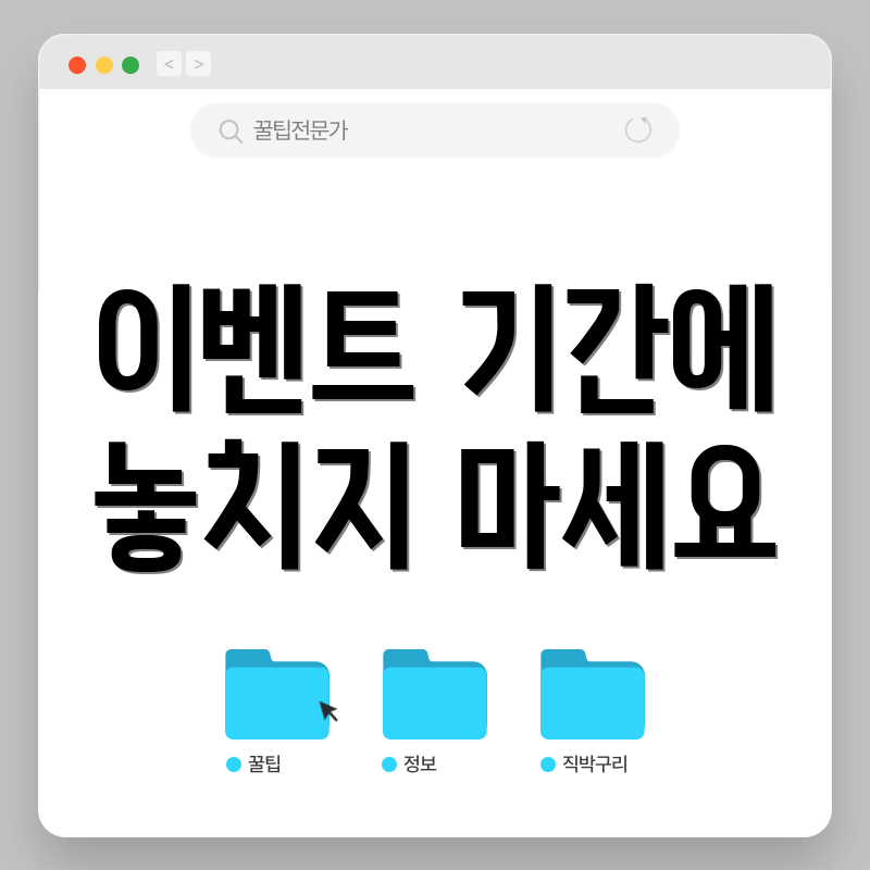 이벤트 기간에 놓치지 마세요