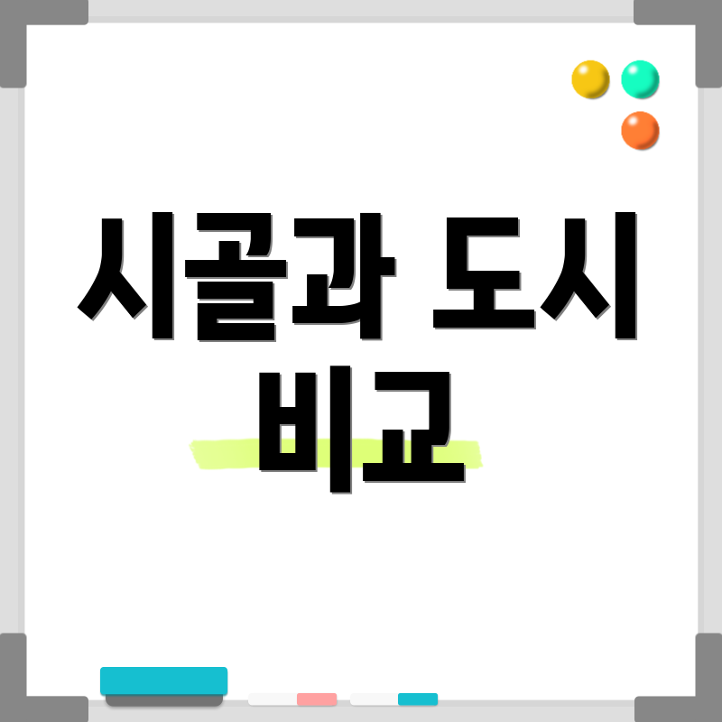 시골과 도시 비교