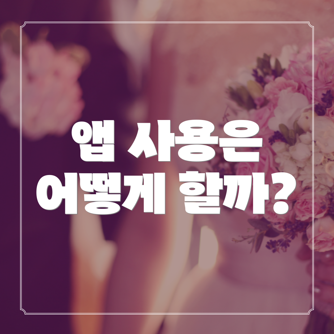 앱 사용은 어떻게 할까?