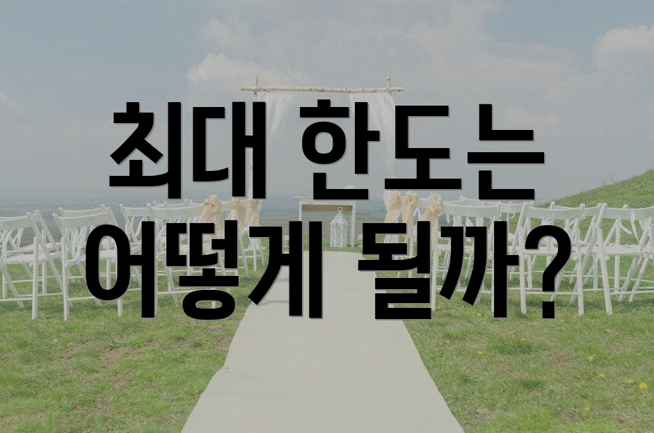 최대 한도는 어떻게 될까?