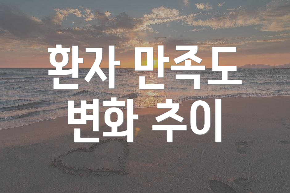 환자 만족도 변화 추이