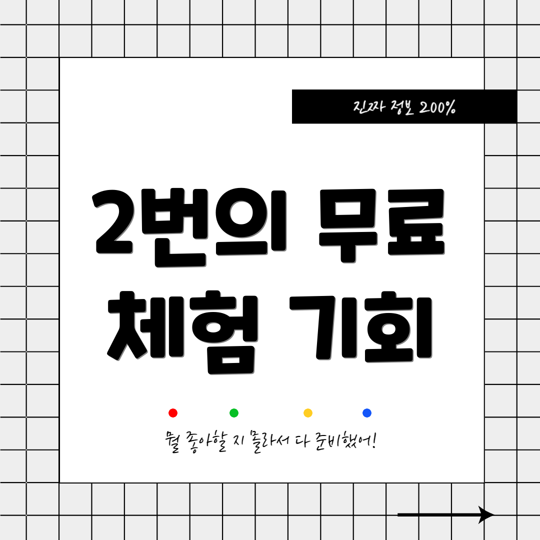 2번의 무료 체험 기회