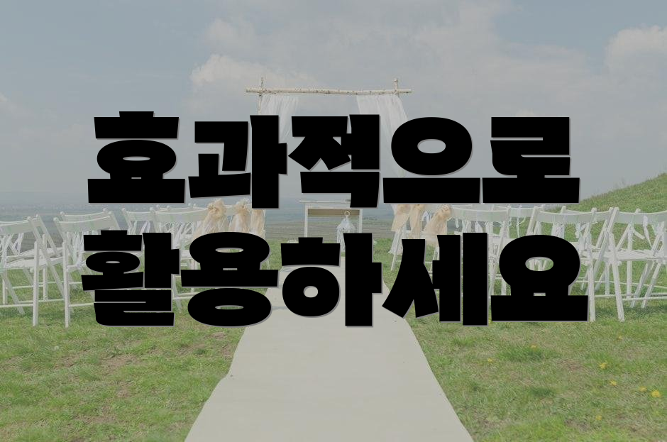 효과적으로 활용하세요