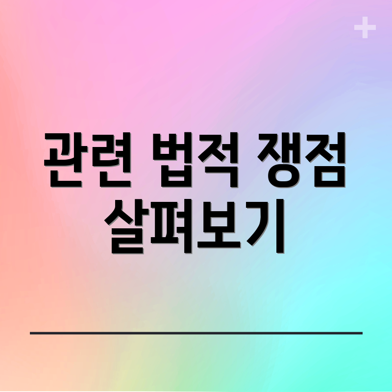 관련 법적 쟁점 살펴보기