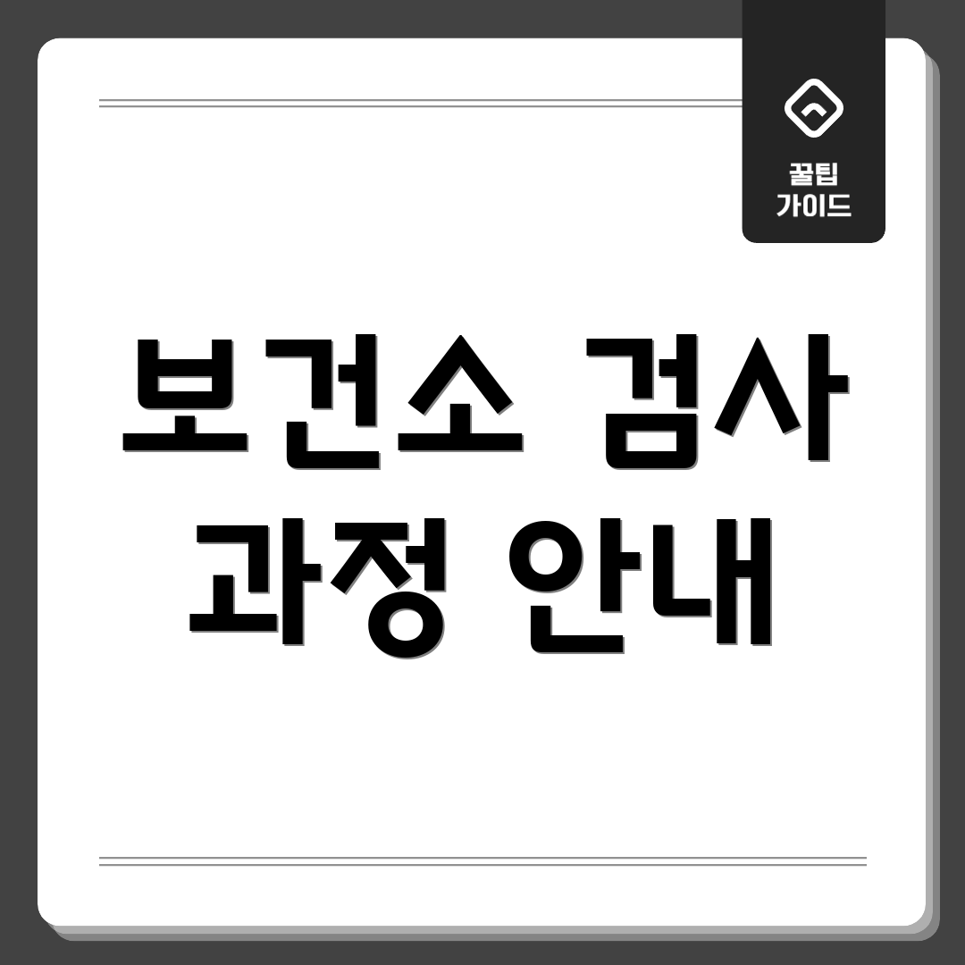 보건소 검사 과정 안내