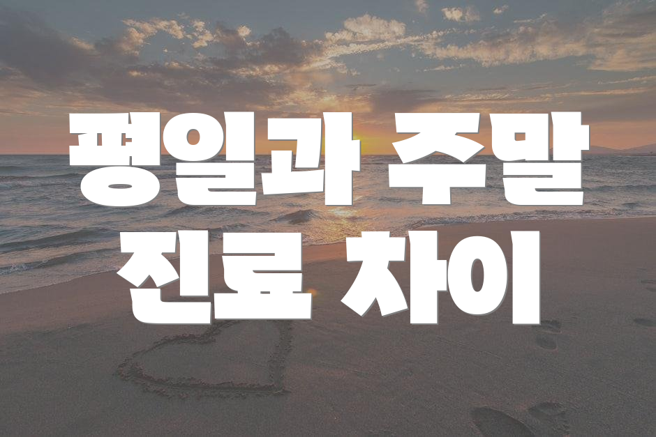 평일과 주말 진료 차이