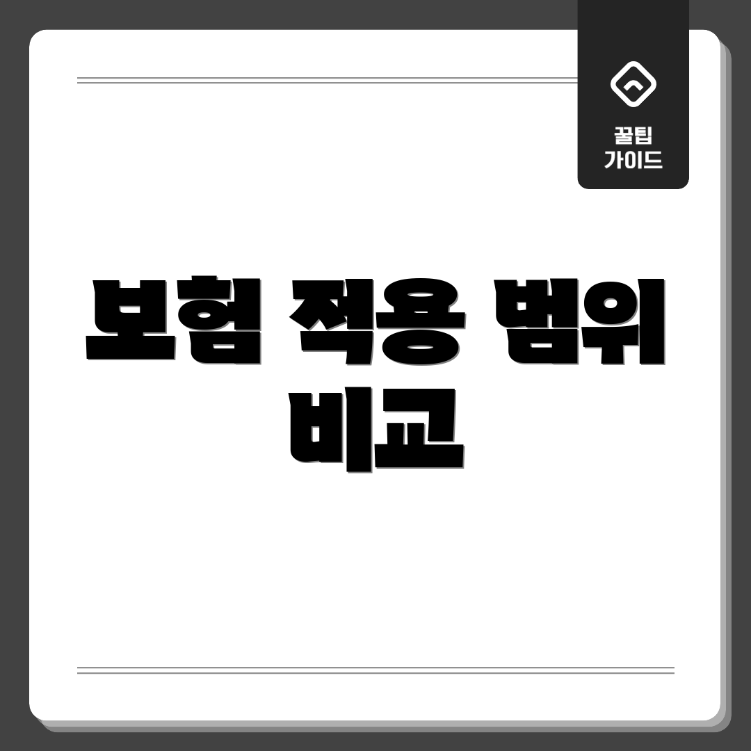 보험 적용 범위 비교