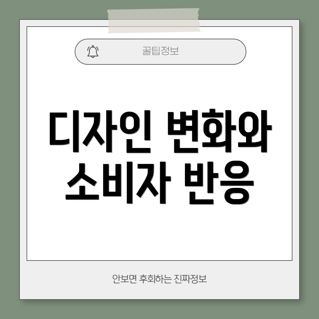 디자인 변화와 소비자 반응