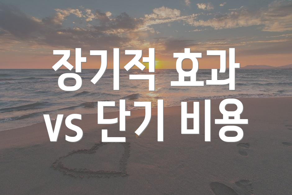 장기적 효과 vs 단기 비용
