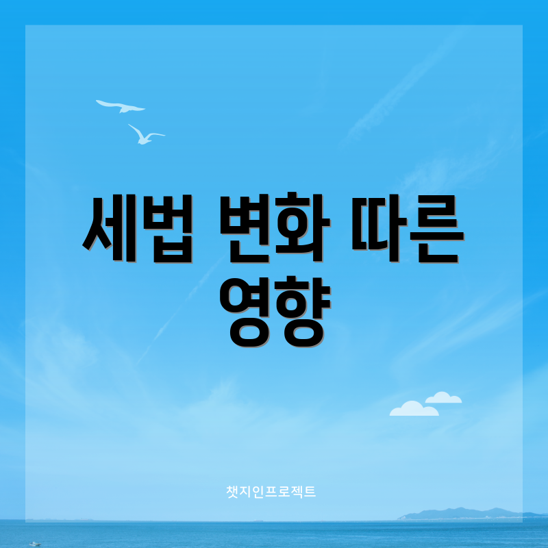 세법 변화 따른 영향