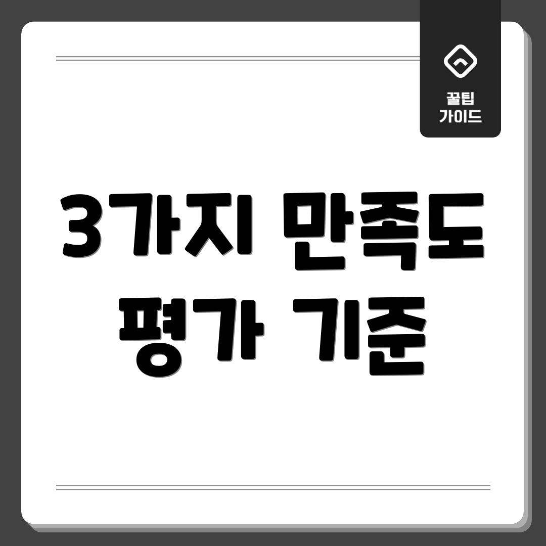 3가지 만족도 평가 기준