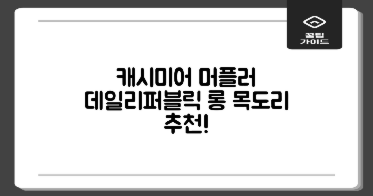 데일리퍼블릭 롱 캐시미어 머플러 목도리 넥워머 추천 리뷰