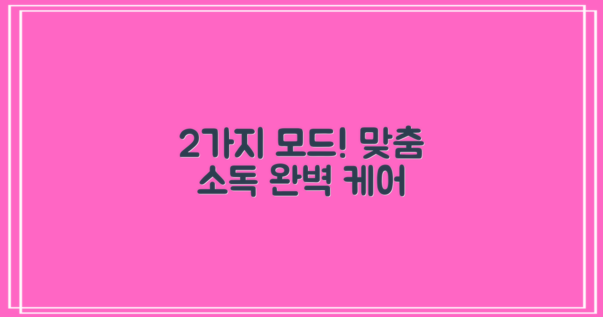 2가지 모드, 맞춤 소독