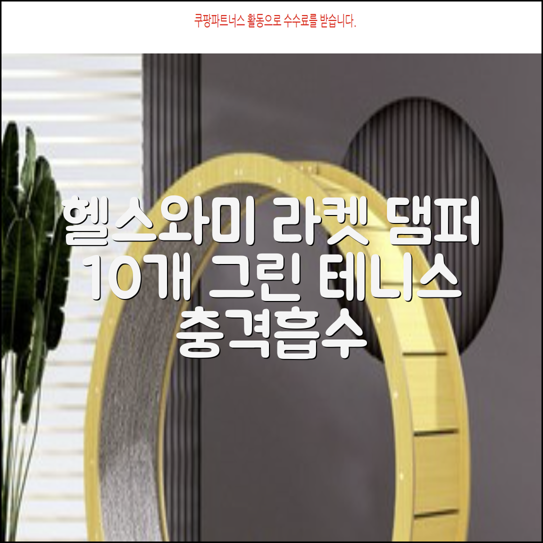 헬스와미 5개 10개몪음 테니스 라켓 진동 방지 댐퍼 고무링 충격 흡수, 10개, 그린 추천 리뷰