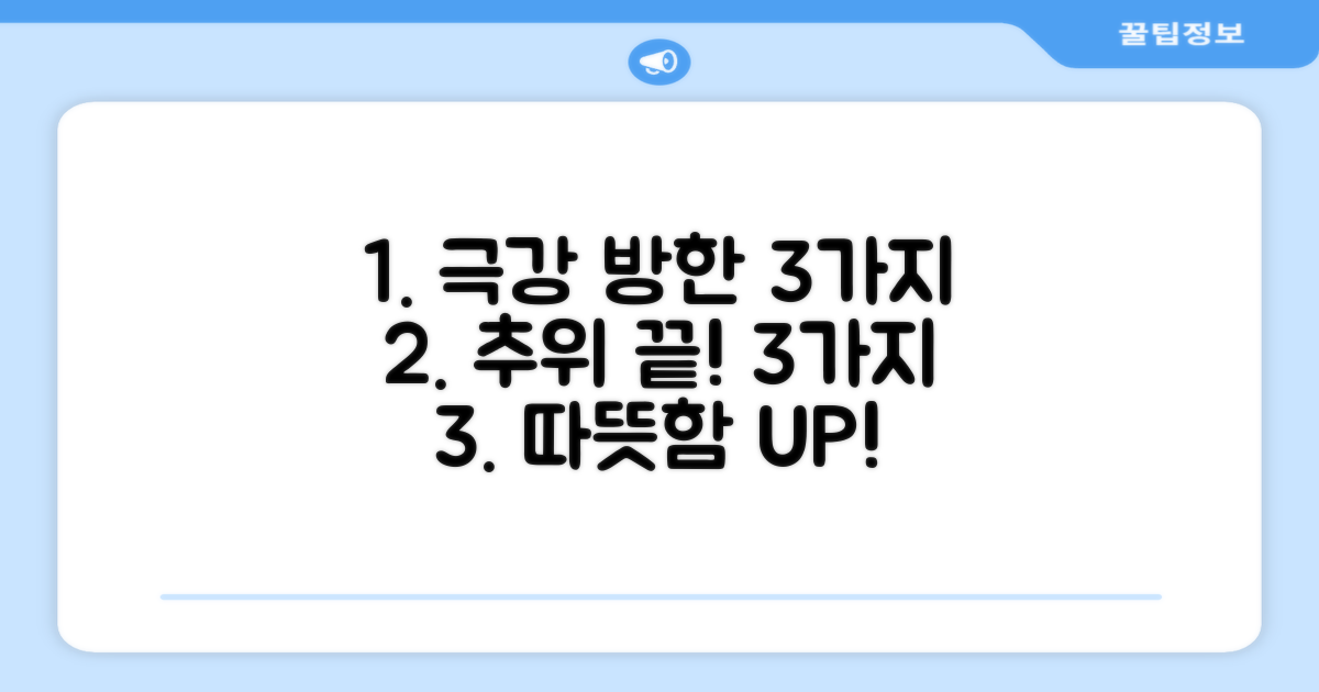 3가지 방한 기능